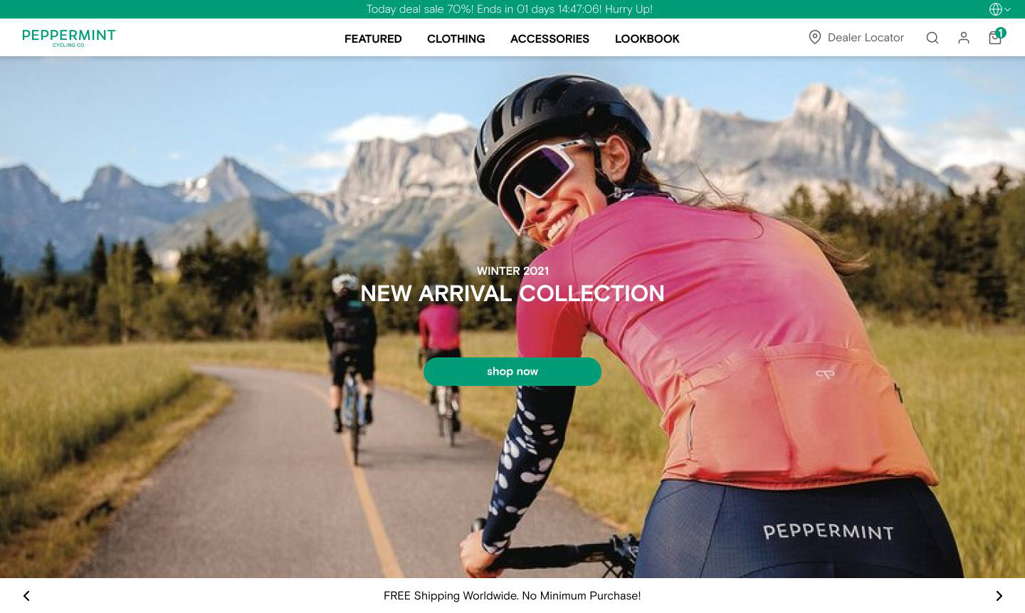 Peppermint Cycling interface design